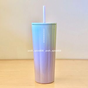 STARBUCKS Purple Blue Ombre SS Tumbler Cold Cup